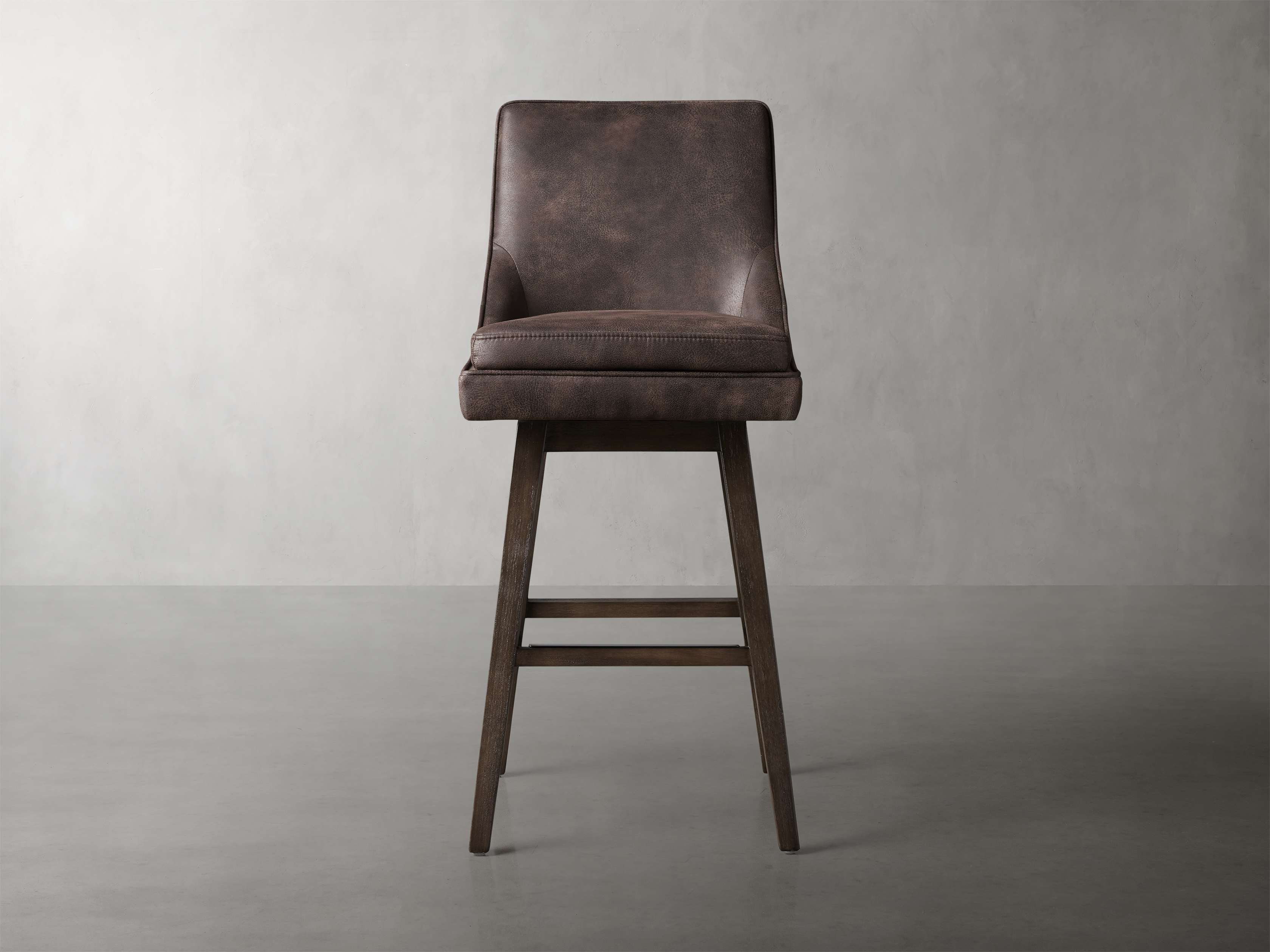 Lunden Faux Leather Swivel Stool