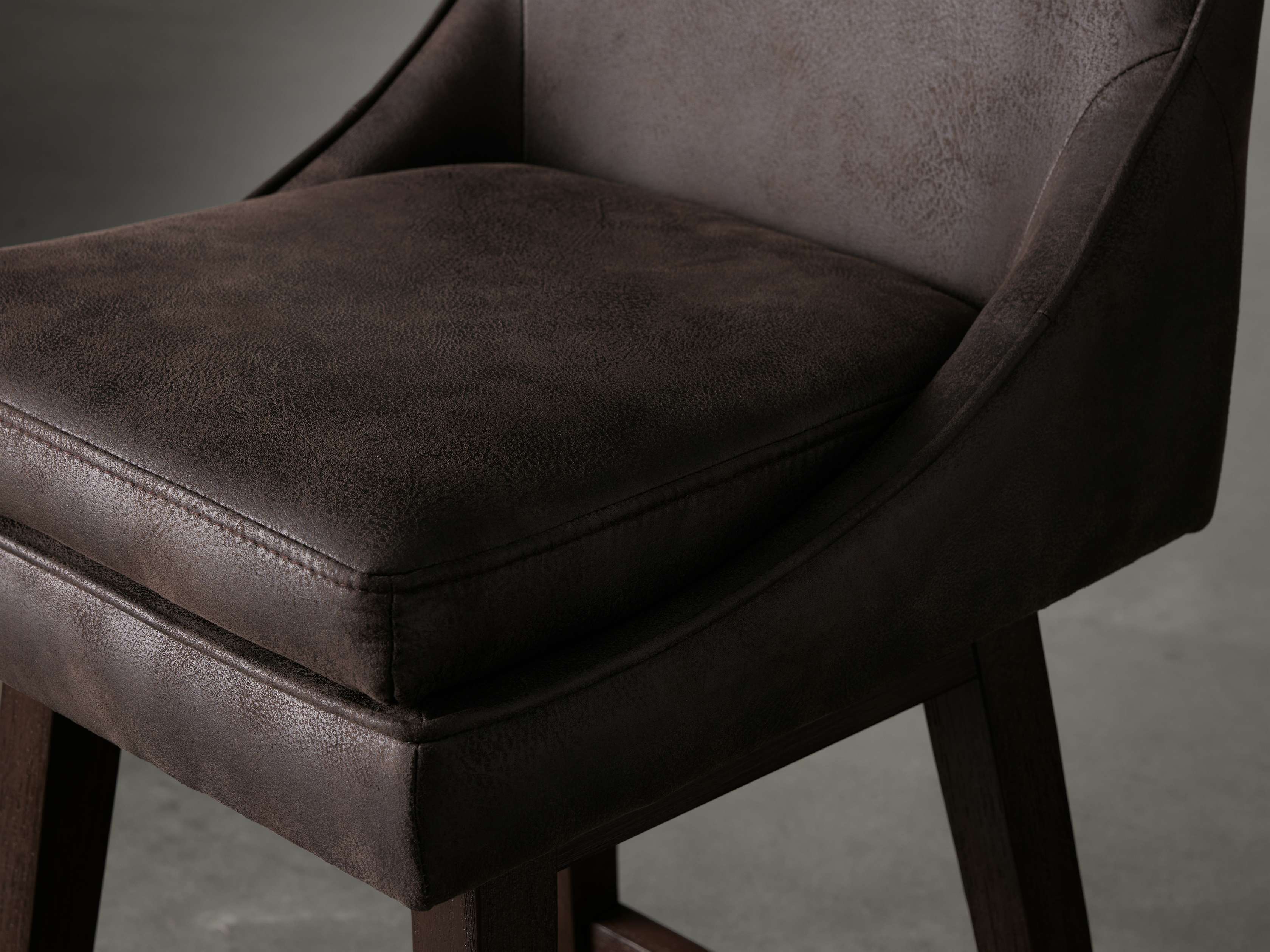 Lunden Faux Leather Swivel Stool