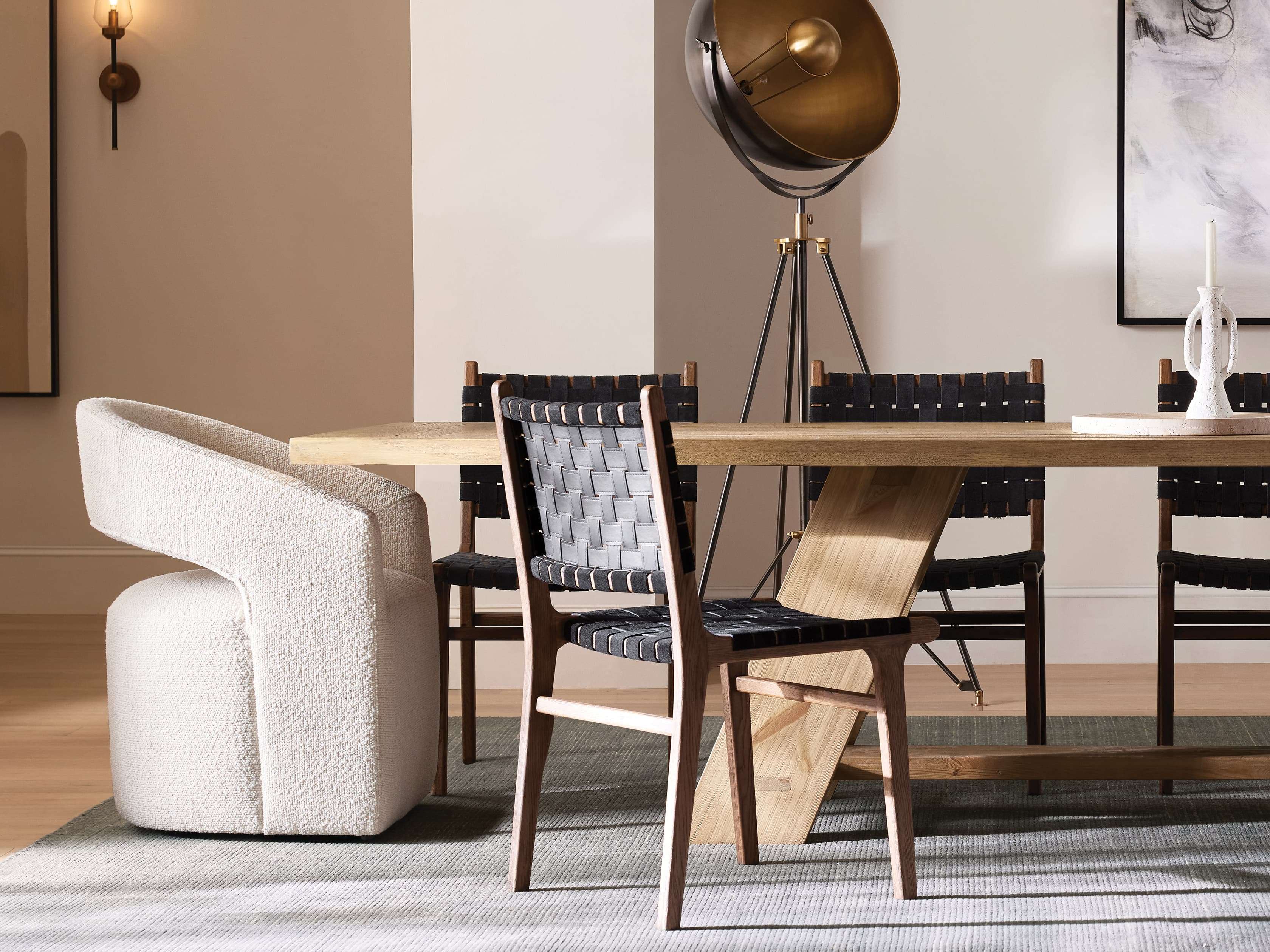 Norah Dining Chair in Merino Pearl