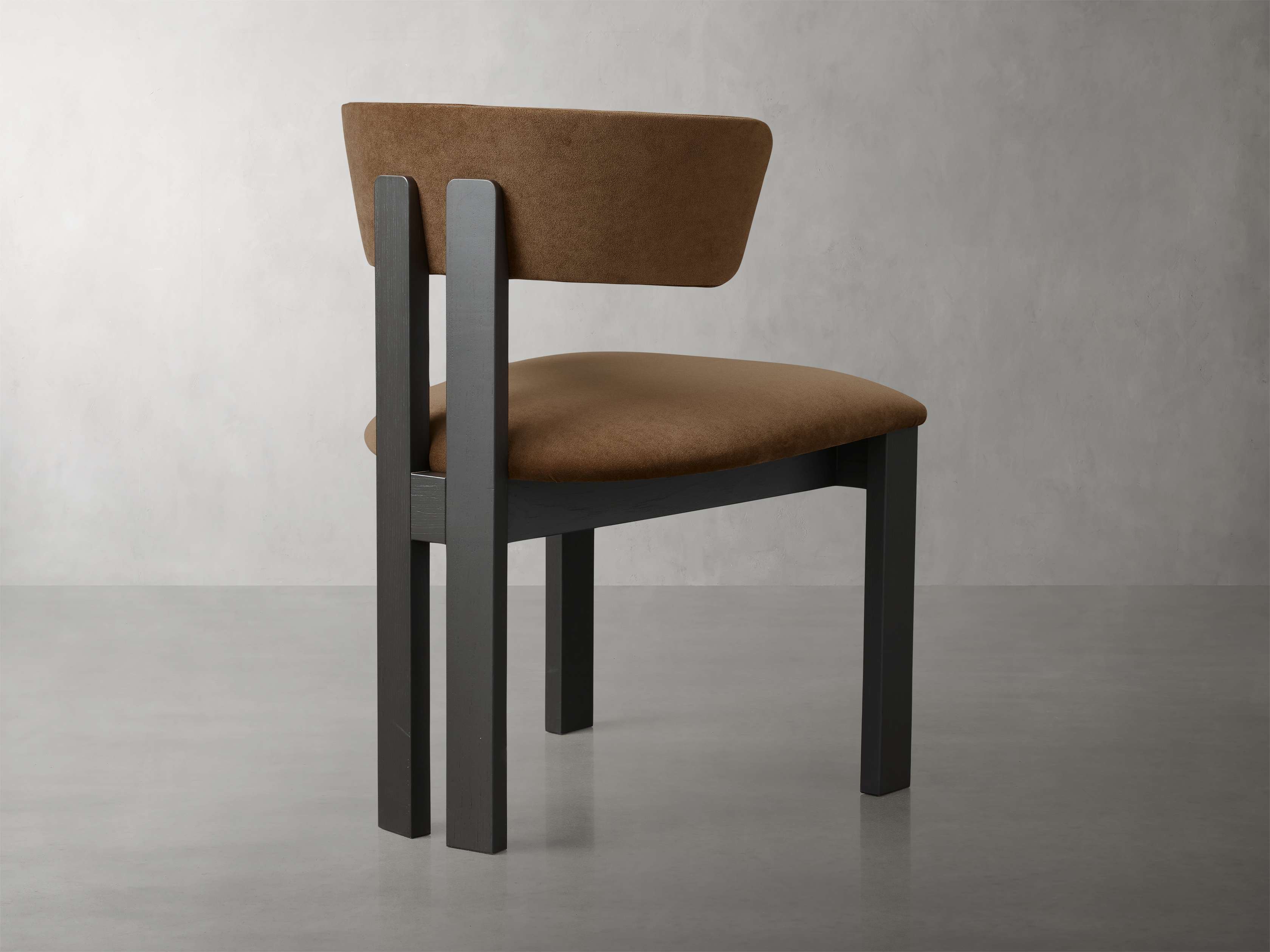 Rodin Dining Side Chair in Vesuvio Black