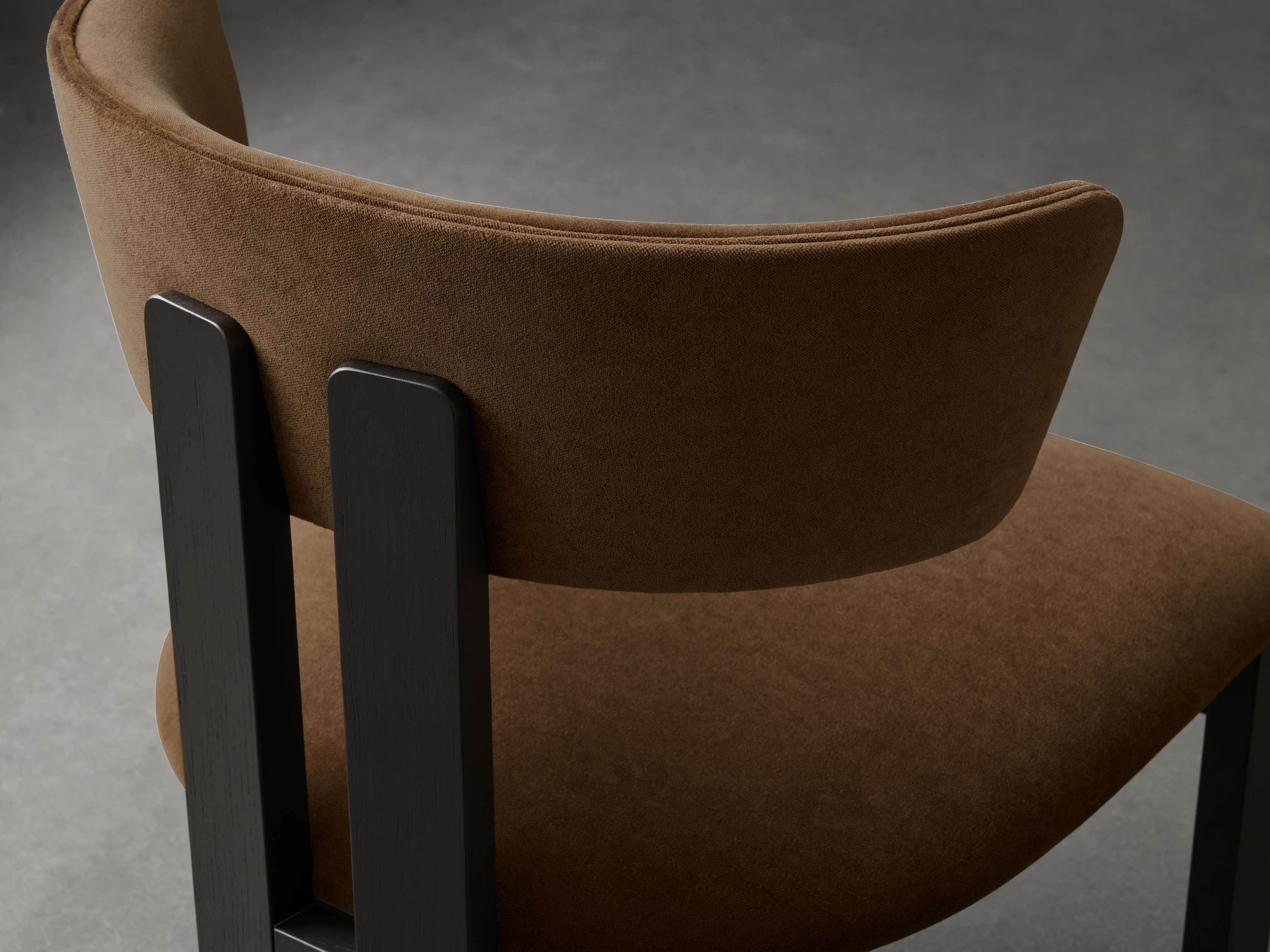 Rodin Dining Side Chair in Vesuvio Black