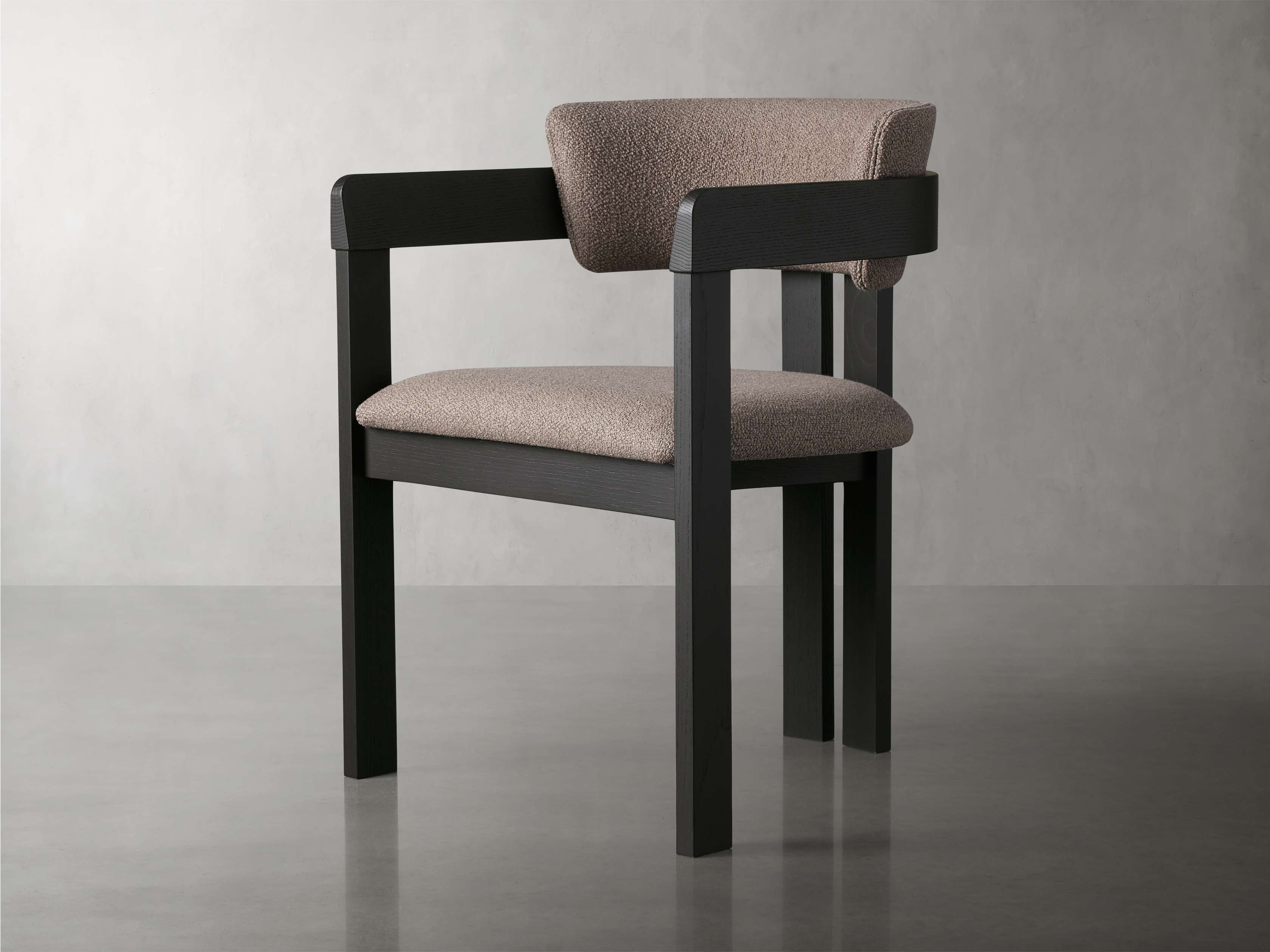Rodin Dining Arm Chair in Vesuvio Black