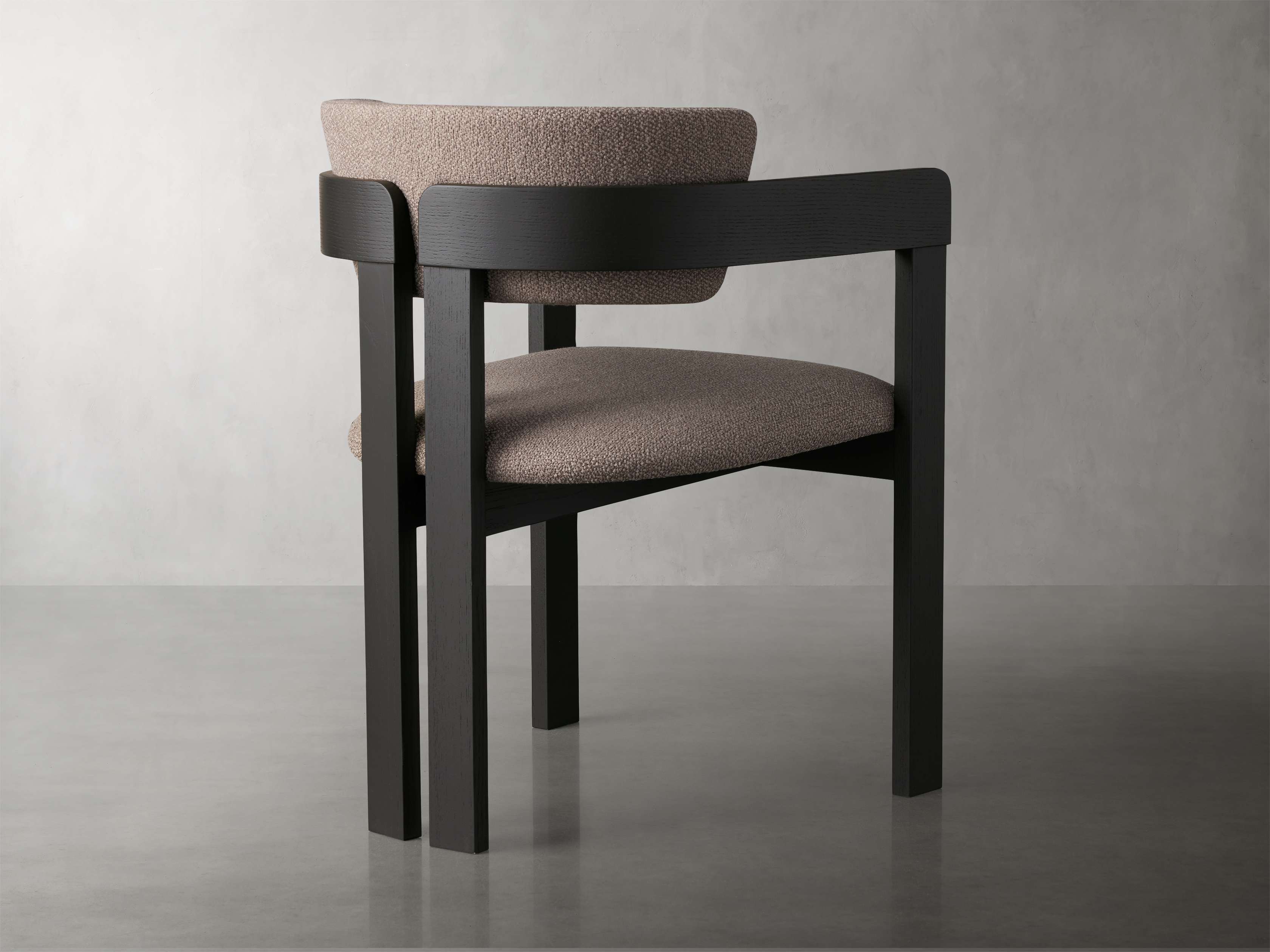 Rodin Dining Arm Chair in Vesuvio Black