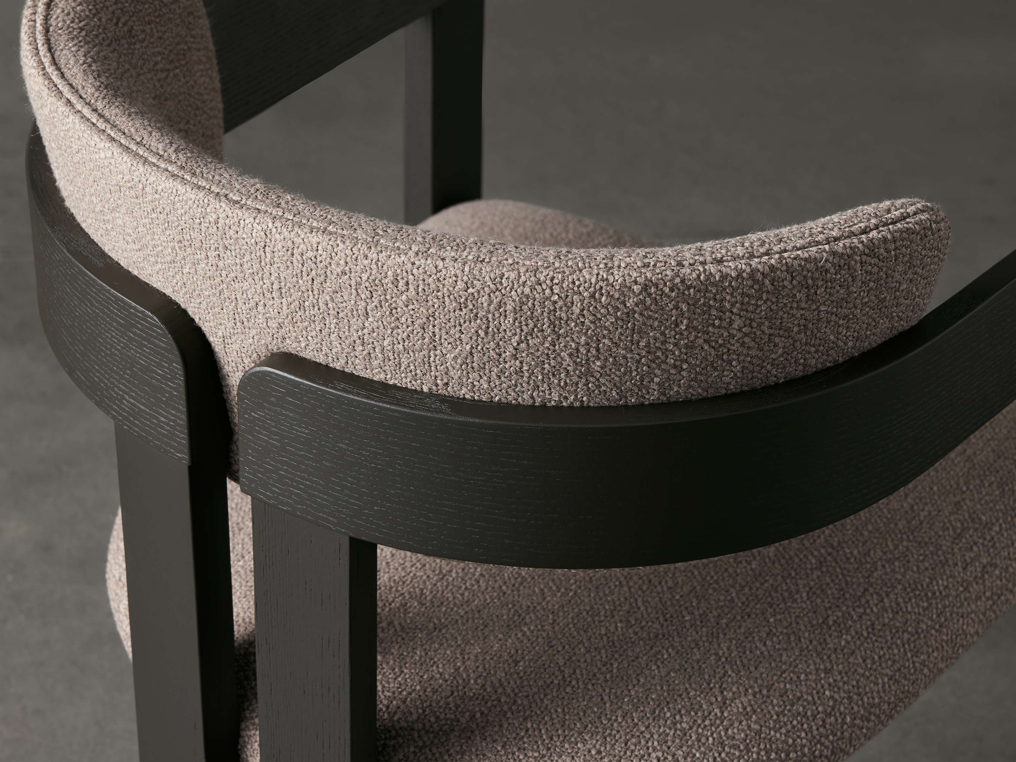 Rodin Dining Arm Chair in Vesuvio Black