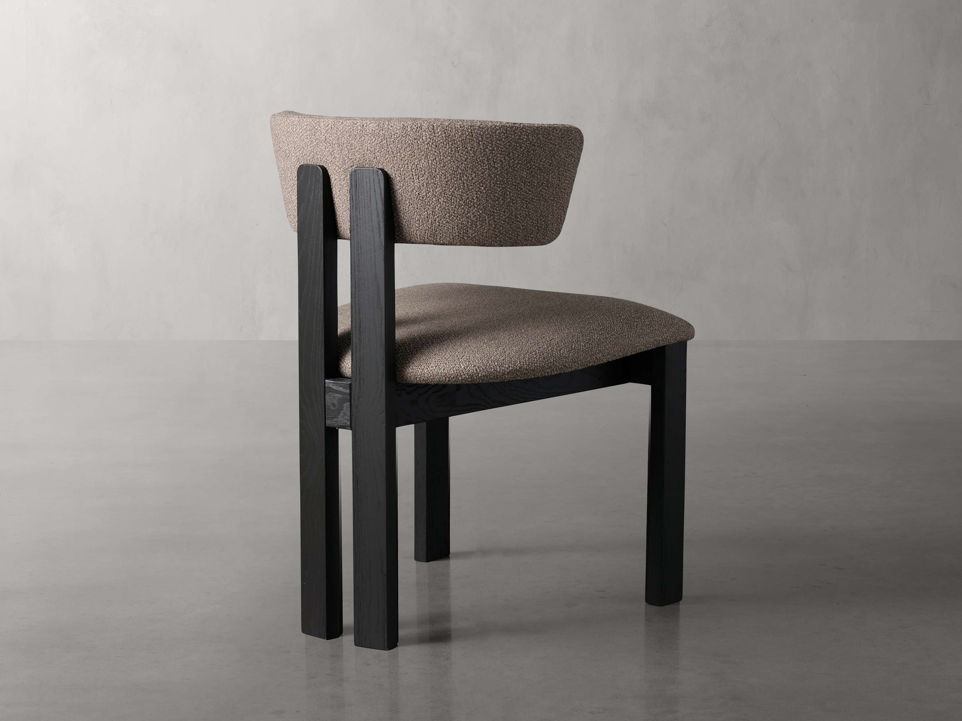 Rodin Dining Side Chair in Vesuvio Black