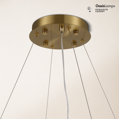 Sawyer Alabaster Round Chandelier 31.5''