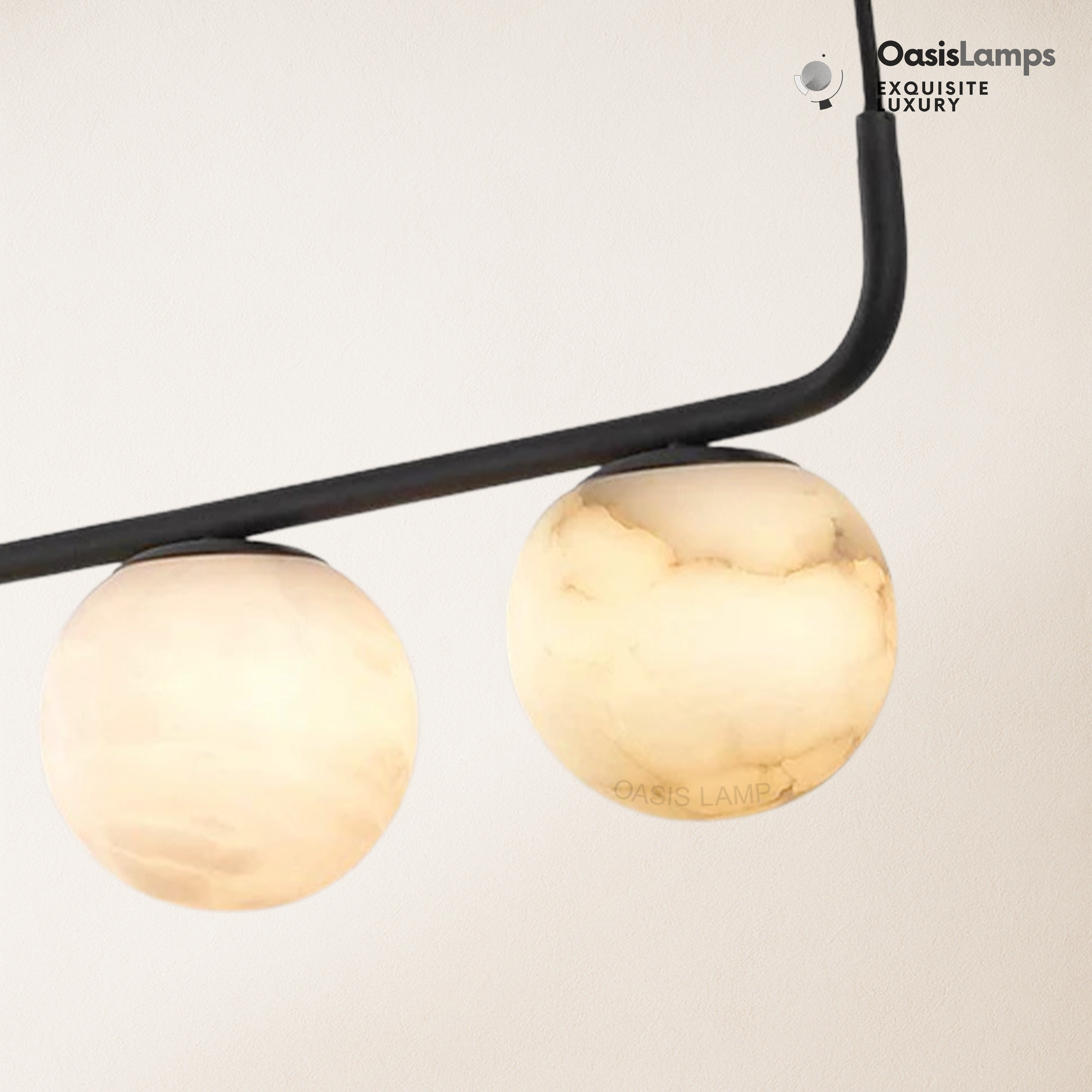 Nami Alabaster Global Island Round Chandelier 5 Lights