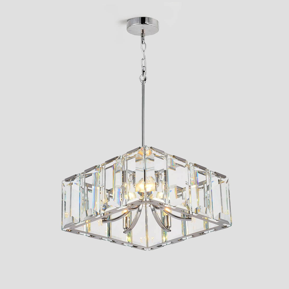 Tundra Square Crystal 24" Chandelier