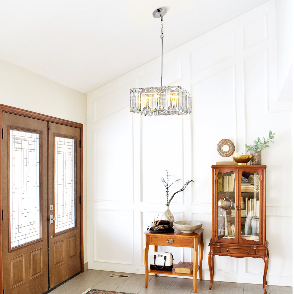 Tundra Square Crystal 24" Chandelier