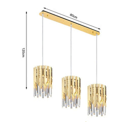 Ayr Crystal Pendant 3 Lights with Canopy