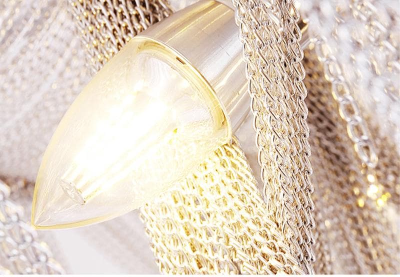 Alisa Luxury Double-layer Aluminum Chain Tassel Chandelier