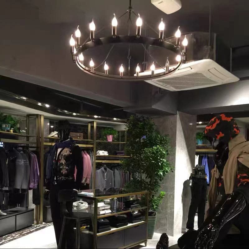 Vintage Filament Round Chandelier 63" 30-Lights 73''