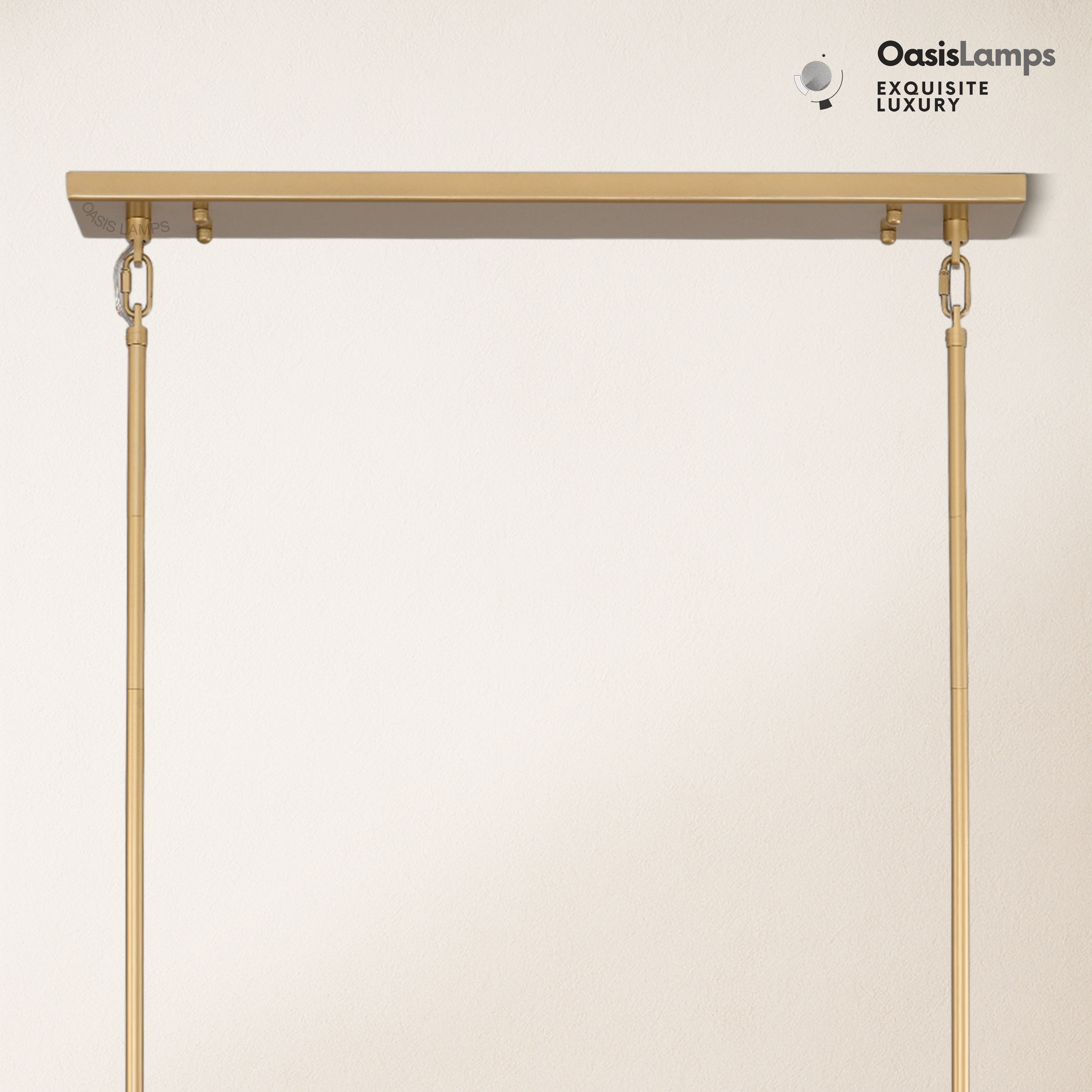 Vellum Rectangular Chandelier 59" 68"L#color_Brass