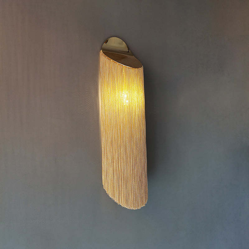 Modern Chain Tassel<br> Arcs  Wall Sconce