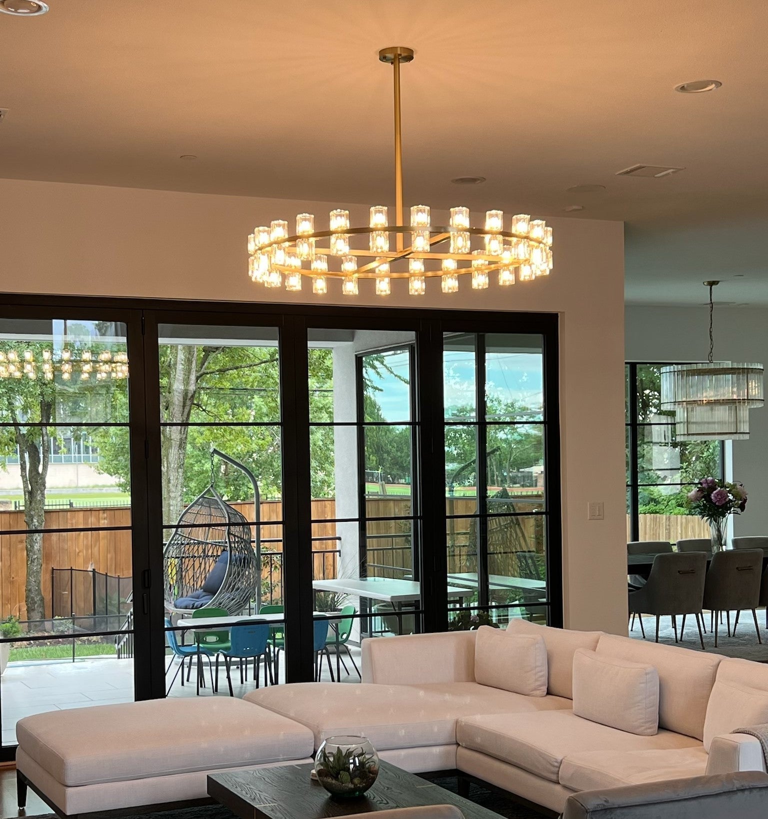 Arcachon 2 Tierd Round Chandelier 60"