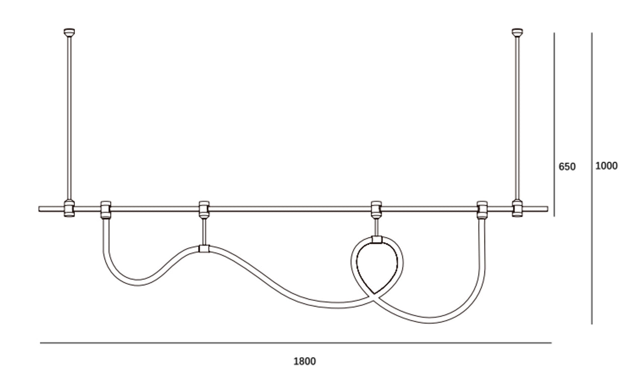 Dining Room/Living RoomLinear Soft Lamp Tube Chandelier