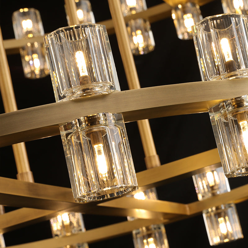Arcachon 2 Tierd Round Chandelier 60"