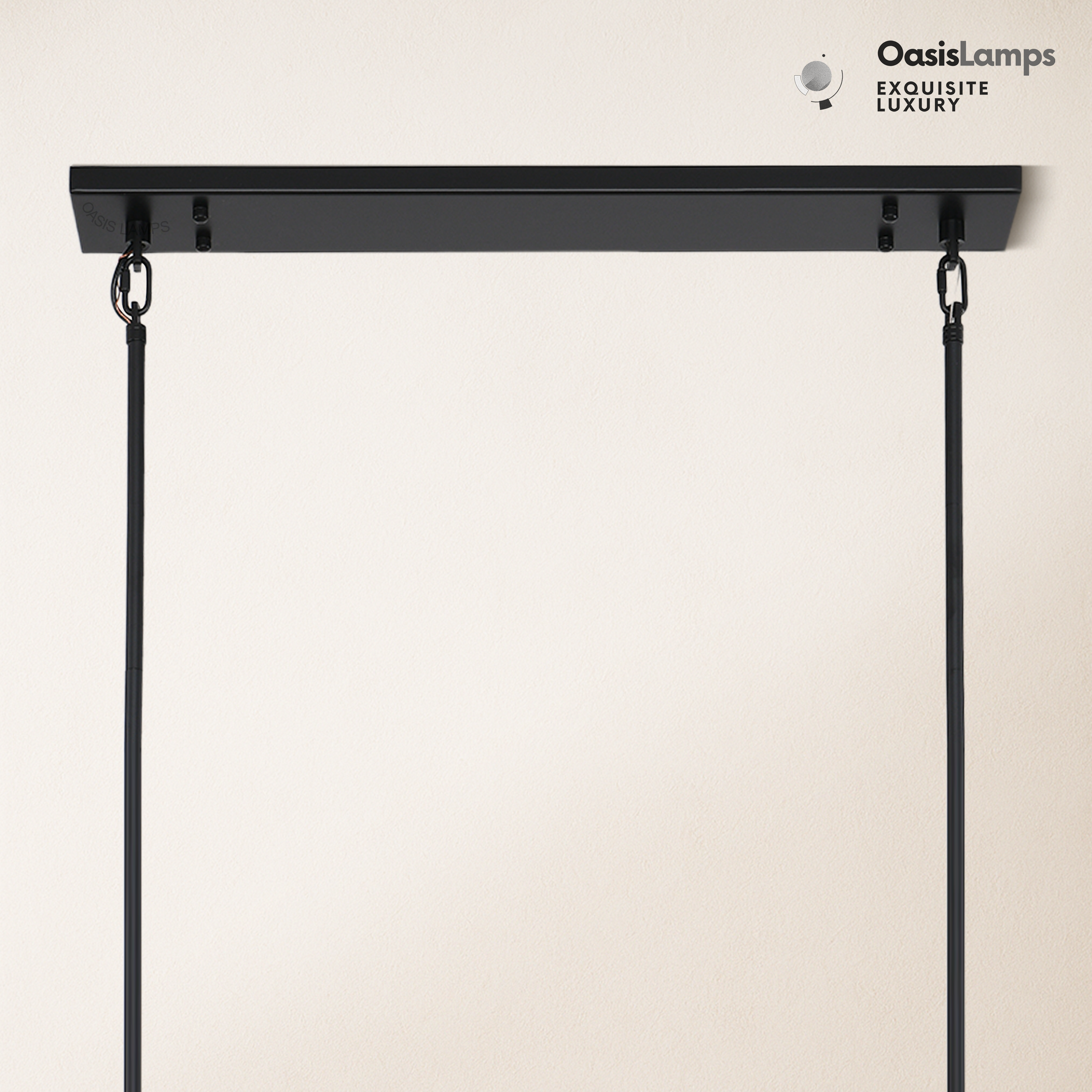 Vellum Rectangular Chandelier 59" 68"L#color_Black