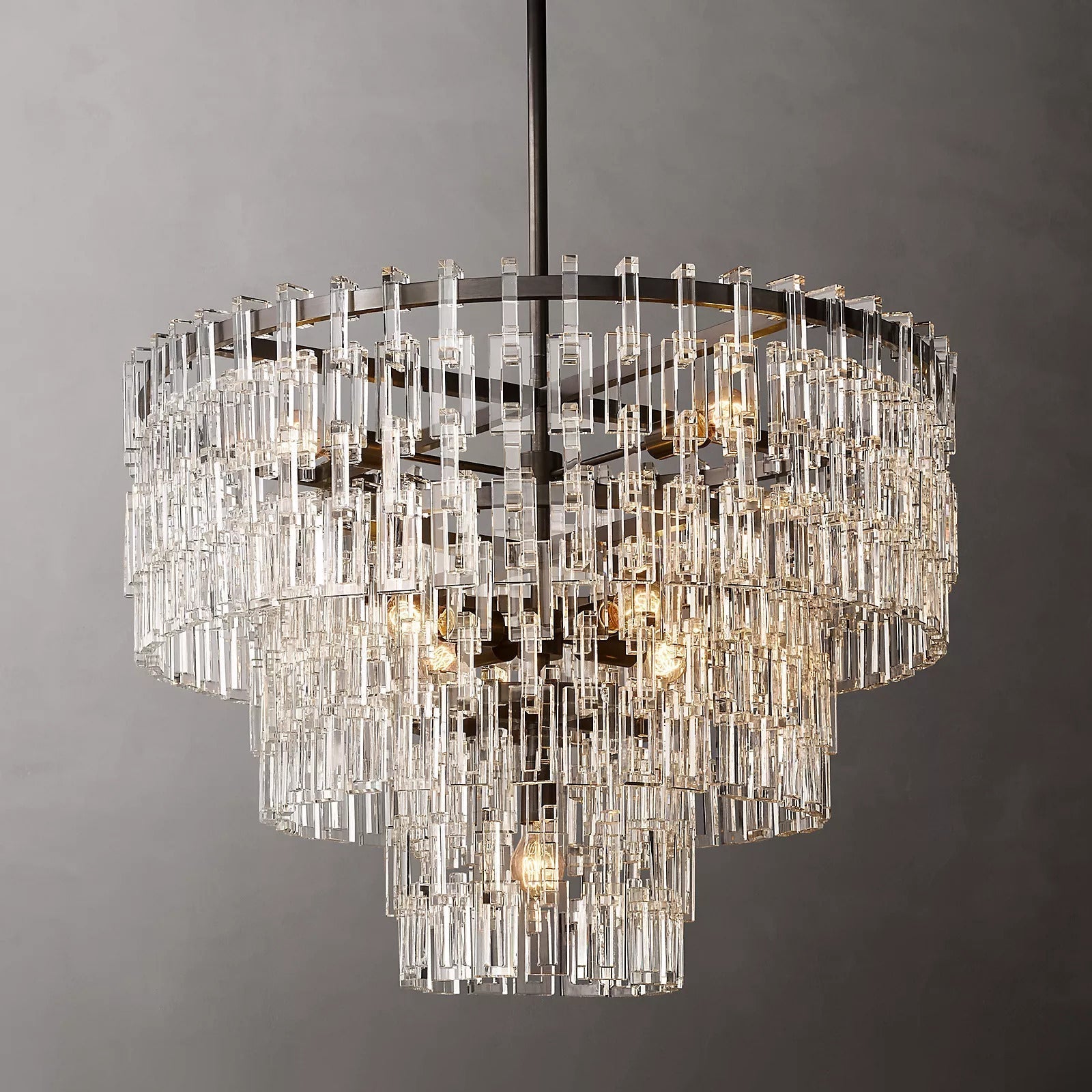 Marignac Crystal Chain  Multi-Tier Round Chandelier 36" 48" 60"