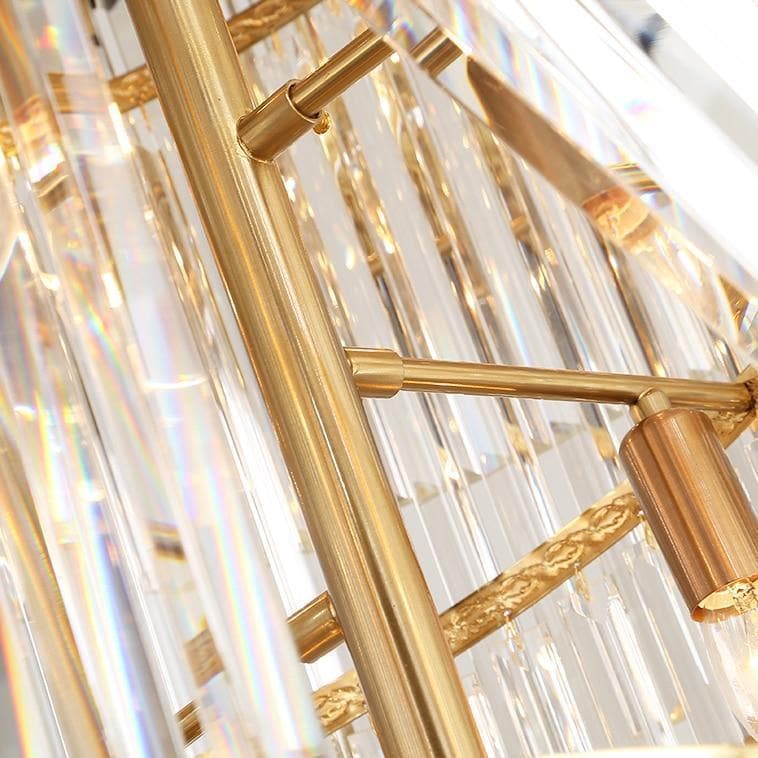 Natasha Golden Modern Large Crystal Chandelier Golden