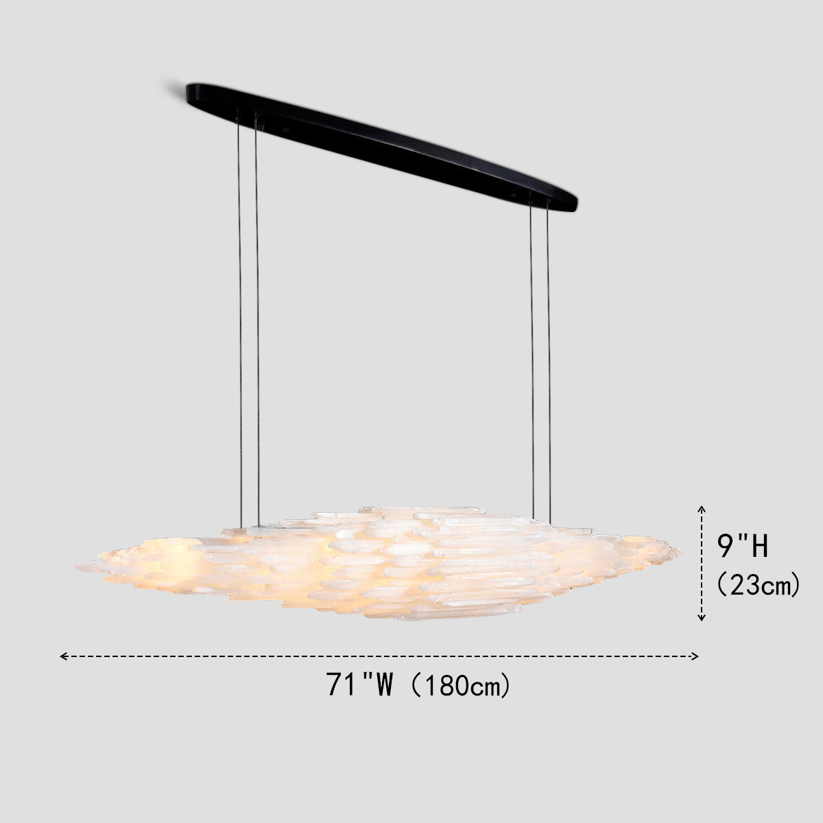 Selenite Pendant Chandelier 47" 59" 71"
