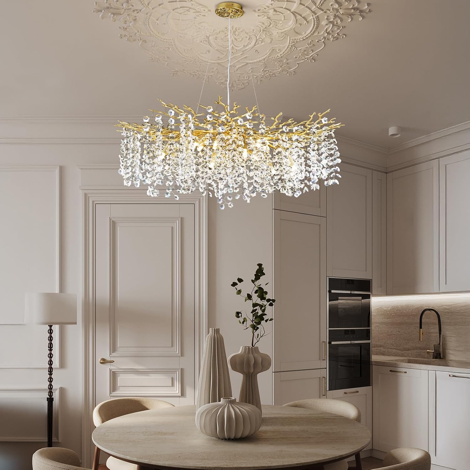 Snowflake Tree Branch Chandelier for All Rooms L30" 40" 55"