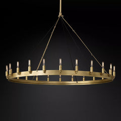 Vintage Filament Round Chandelier 50" 24-Lights