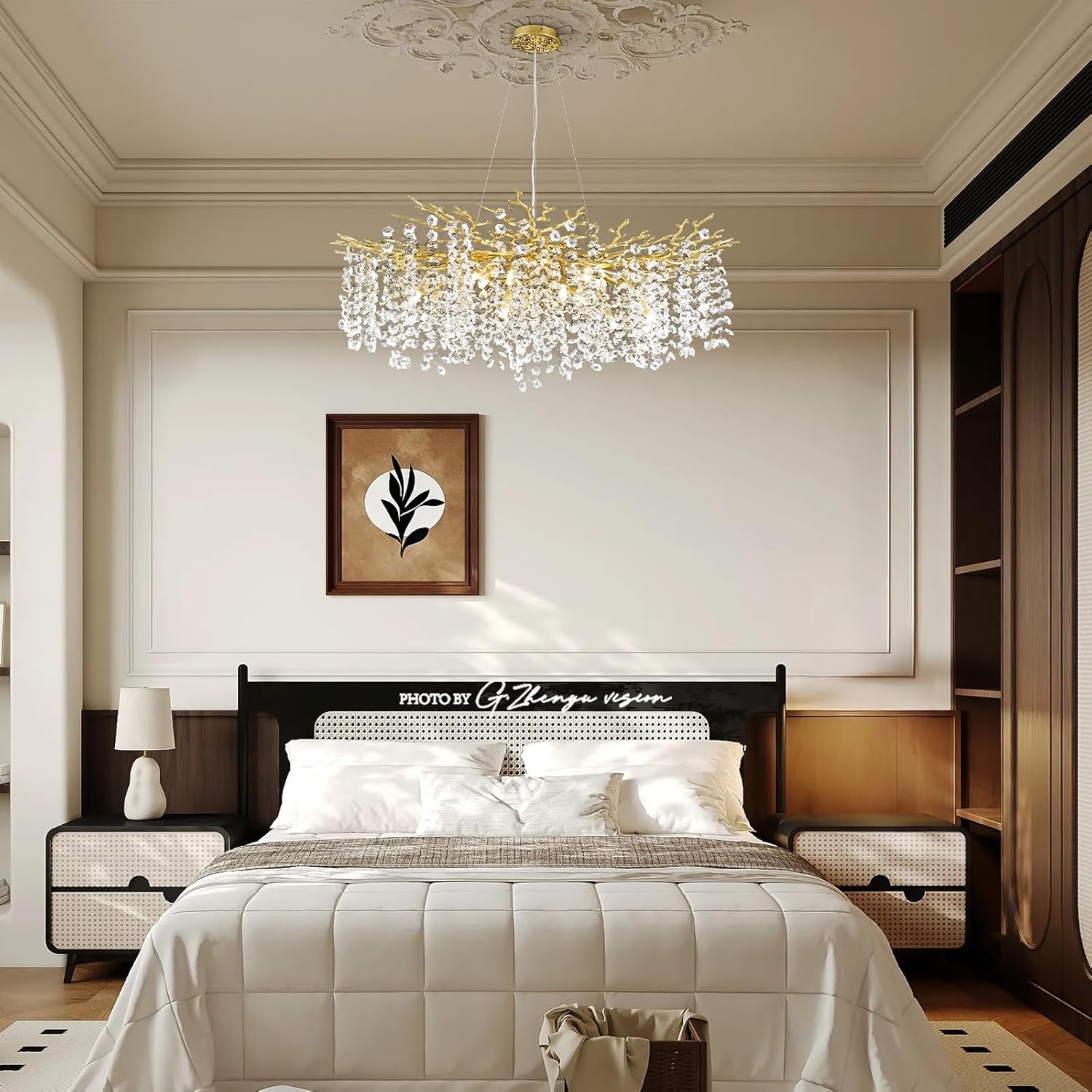 Snowflake Tree Branch Chandelier for All Rooms L30" 40" 55"
