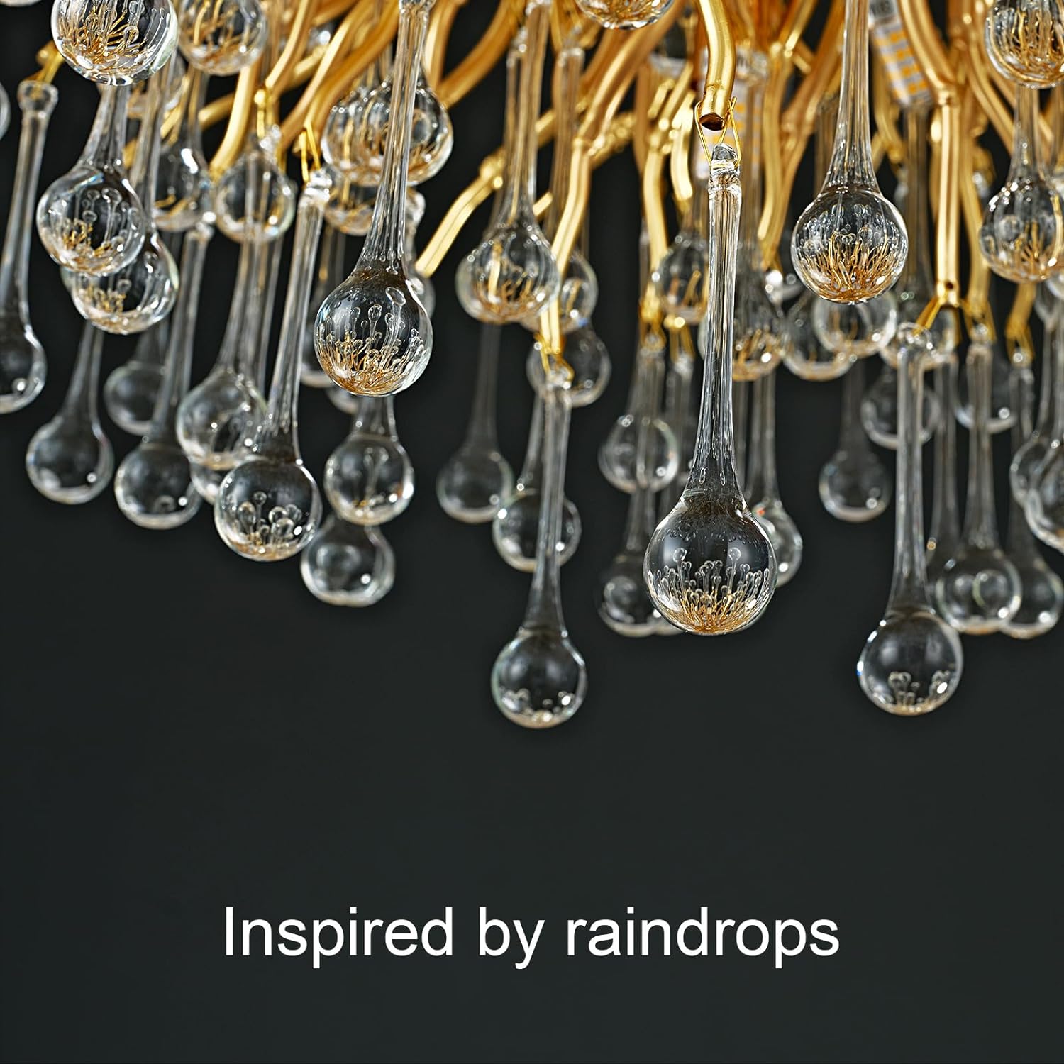 Teardrop Tree Branch Chandelier 23" 47"