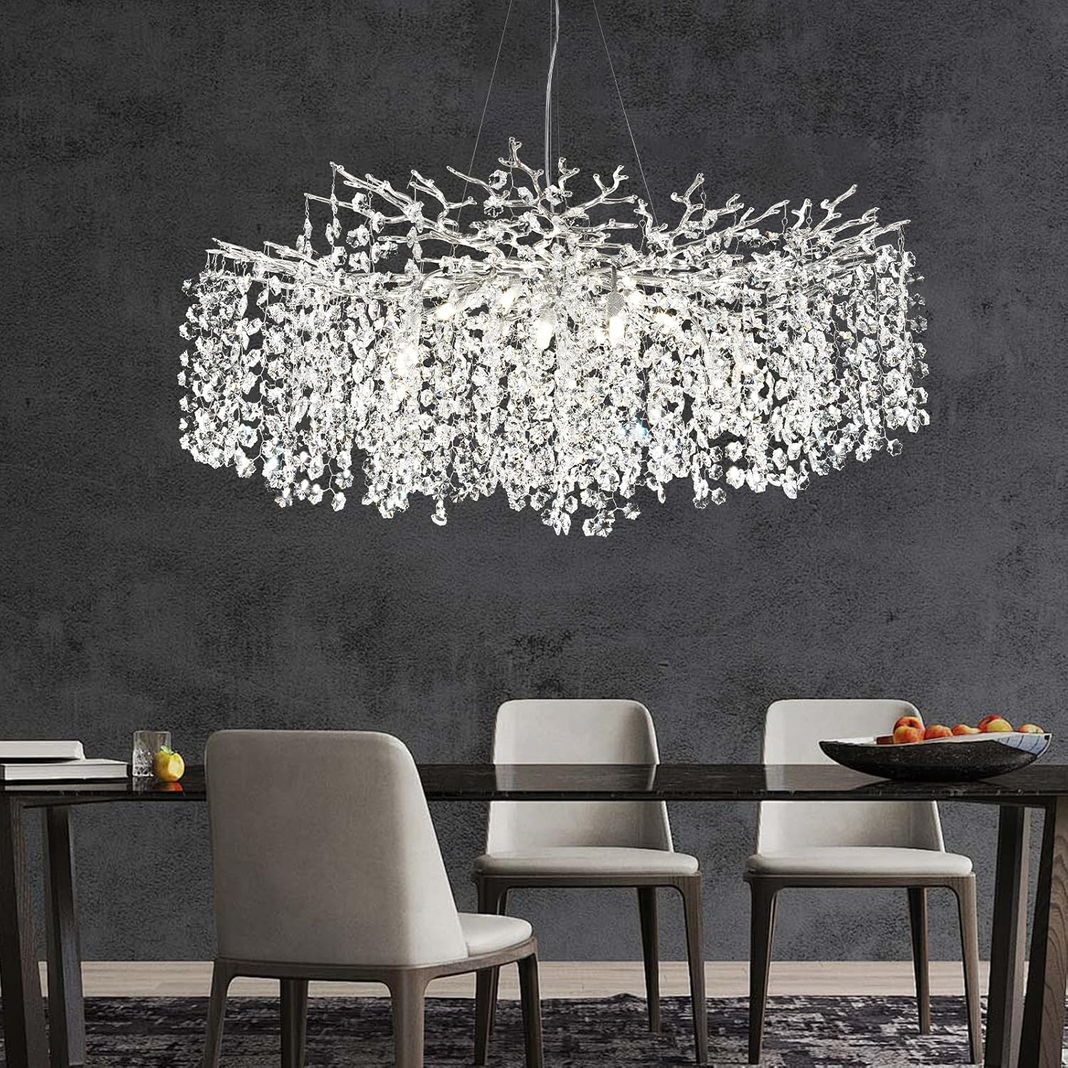 Snowflake Tree Branch Chandelier for All Rooms L30" 40" 55"