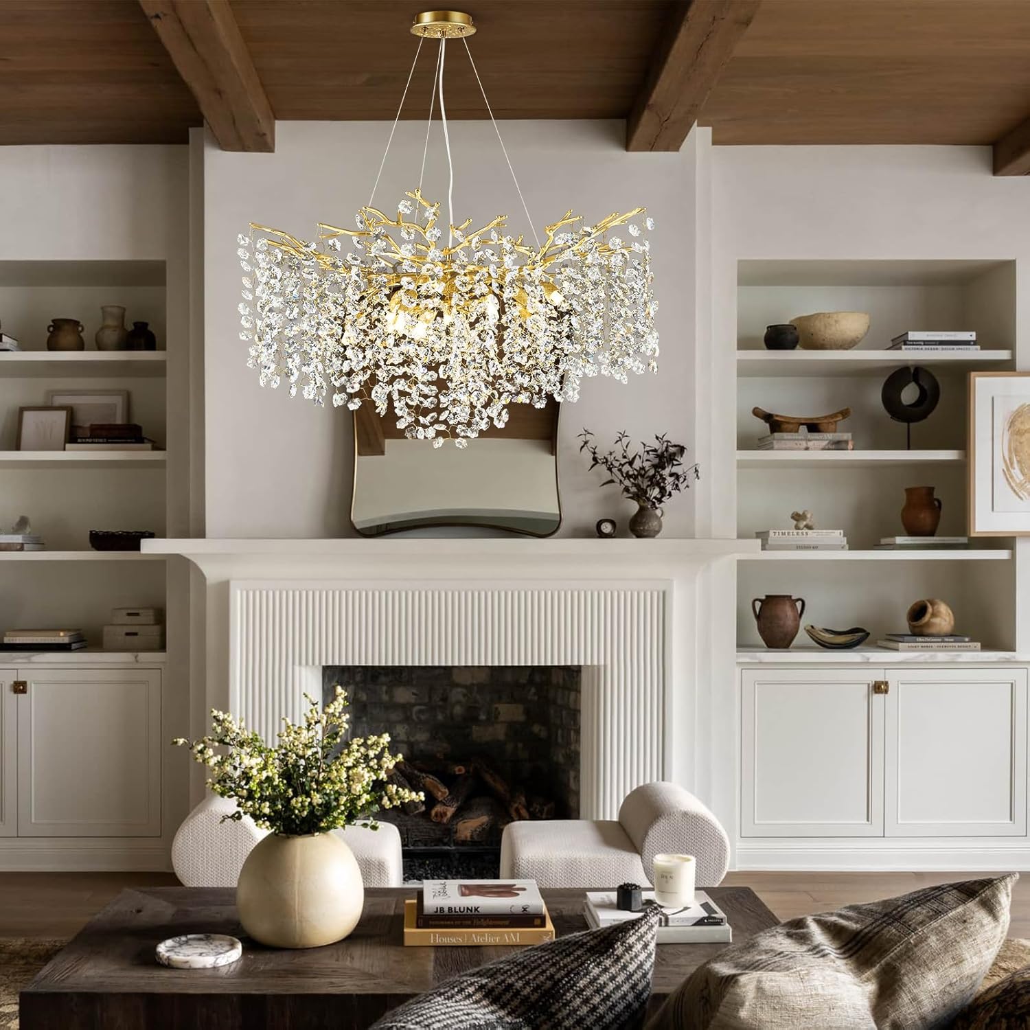 Snowflake Tree Branch Chandelier for All Rooms L30" 40" 55"