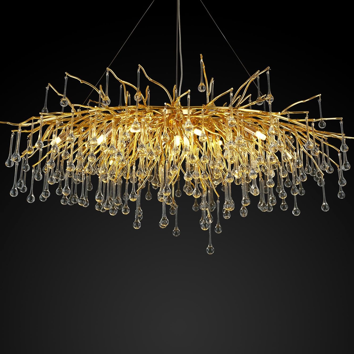 Teardrop Tree Branch Chandelier 23" 47"