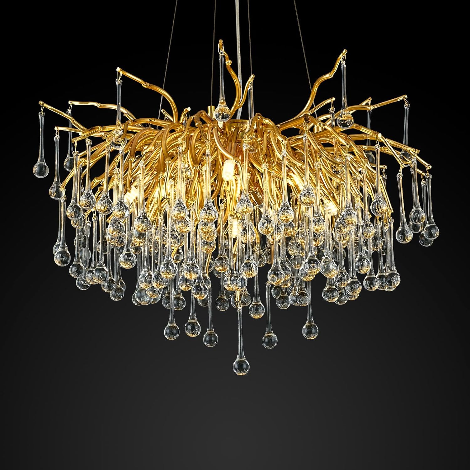 Teardrop Tree Branch Chandelier 23" 47"