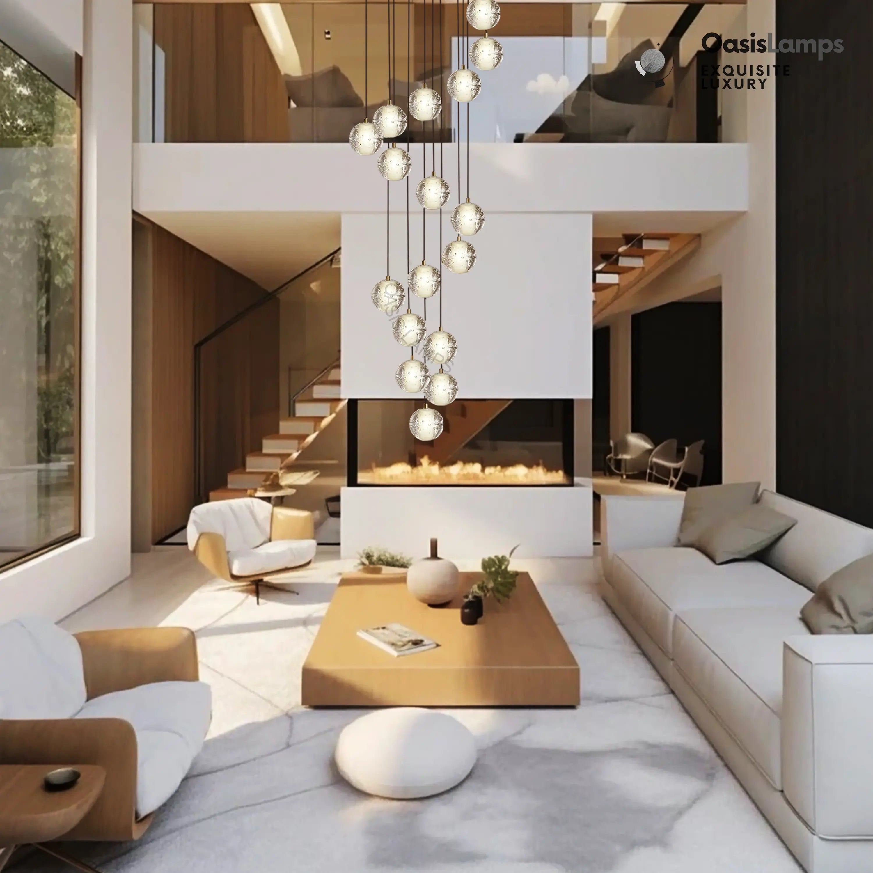 Pearl Ball Ceiling Chandelier 14 20 Light#Color_Brass,size_20-light