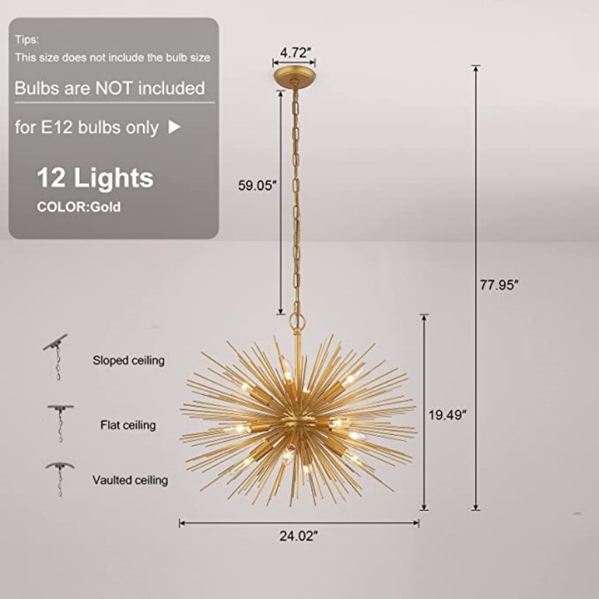 Sunburn 12-Light Pendant 24''