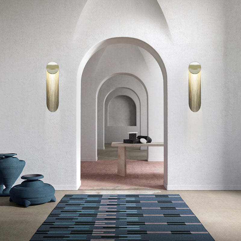 Modern Chain Tassel<br> Arcs  Wall Sconce