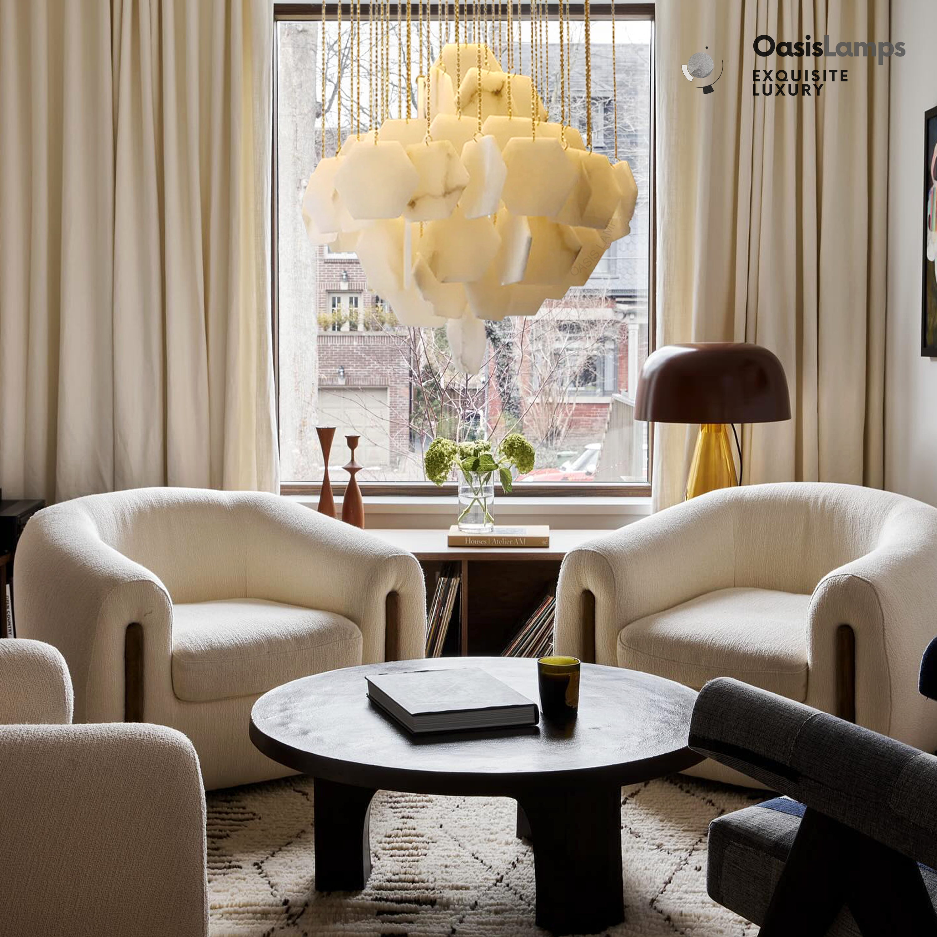 Talan Multi-layer Irregular Alabaster Chandelier