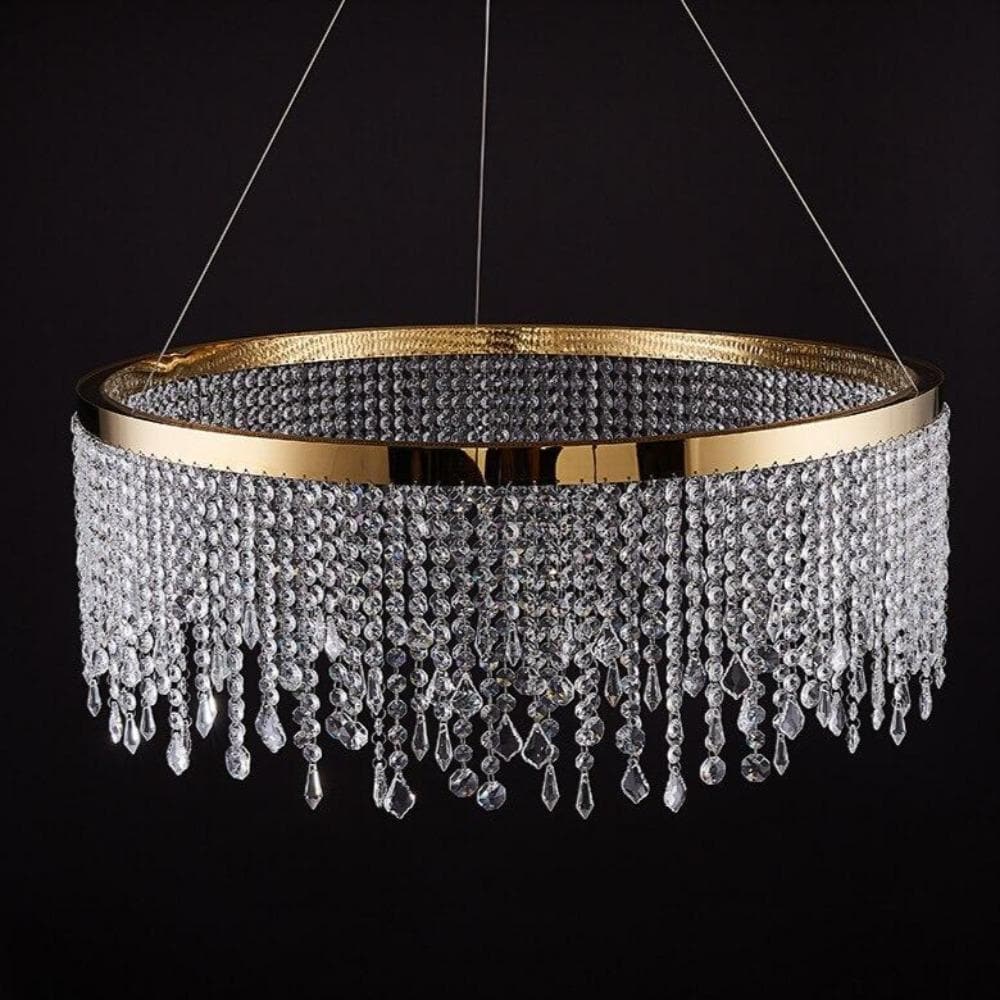 Modern Crystal Tassel Pendant Ring Crystal Chandelier