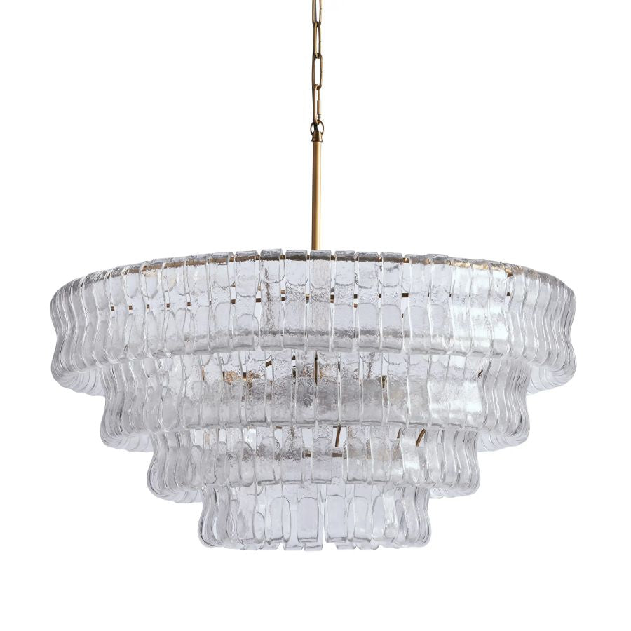 Art Glass Ghiaccio Round Chandelier 36" 48"
