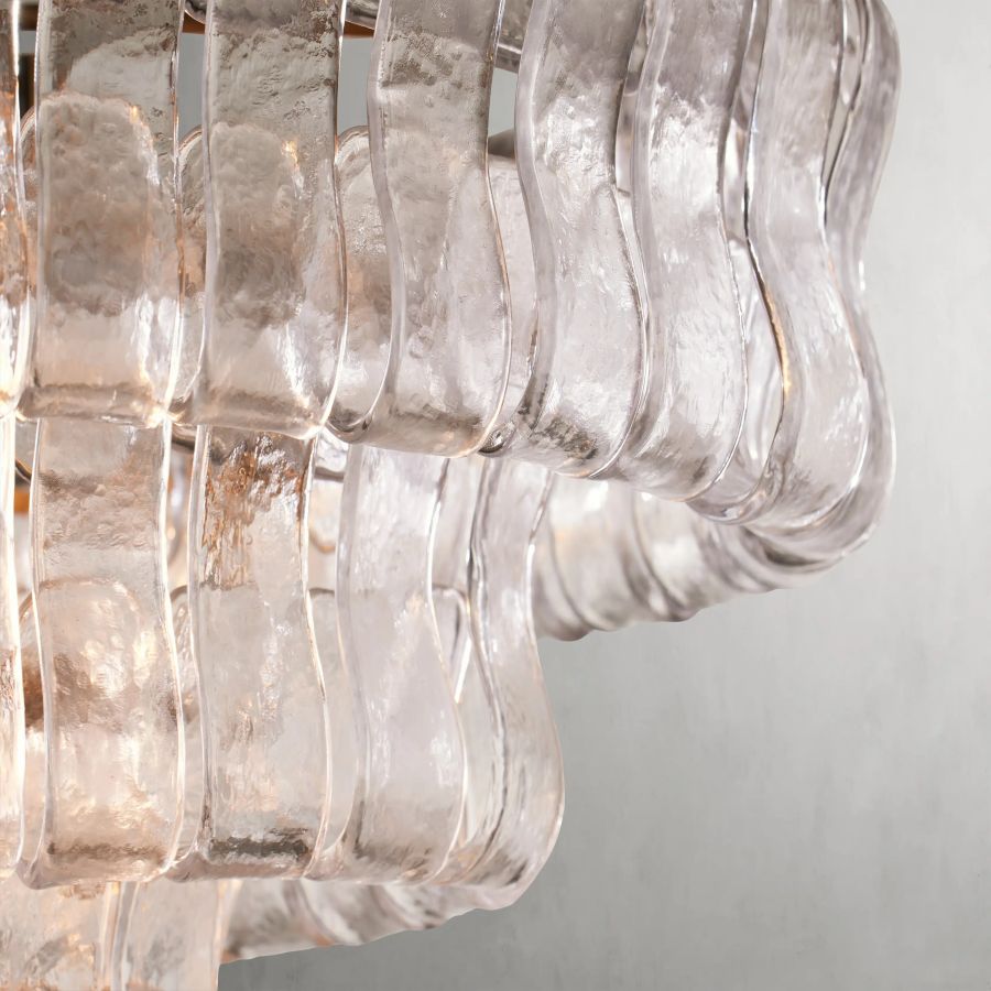 Ghiacci Oval Glass Chandelier 54'' 65''W