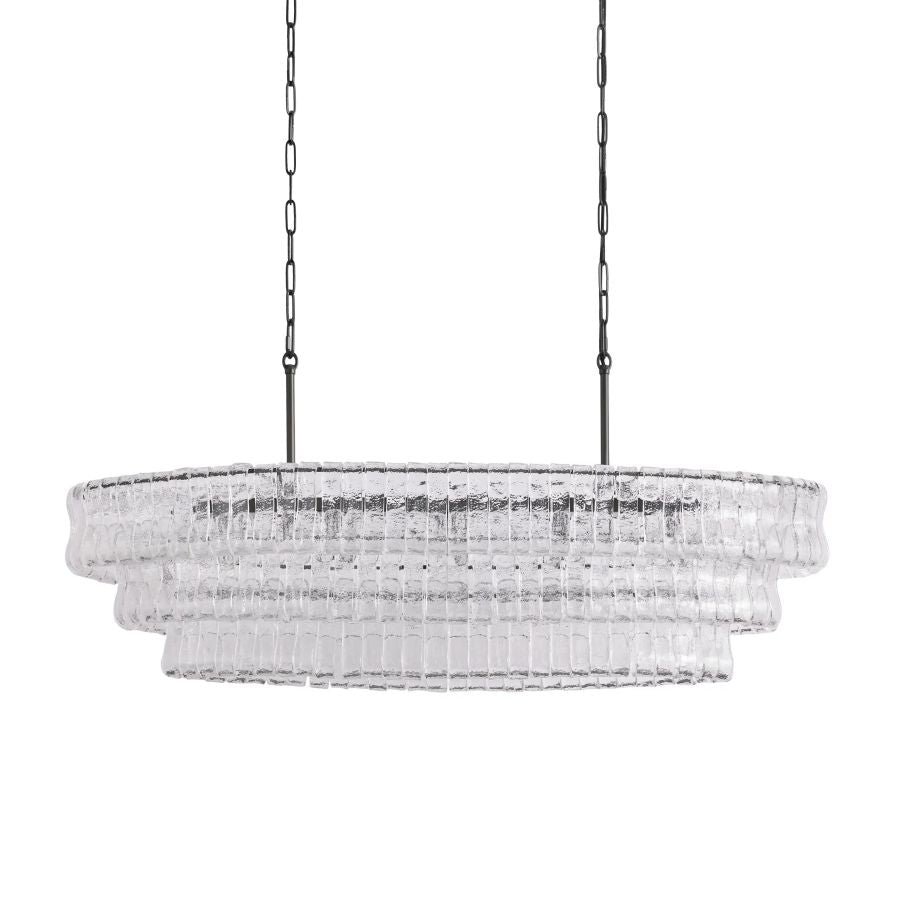 Ghiacci Oval Glass Chandelier 54'' 65''W