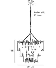 Althely 12 Lights 3- Tier Chandelier