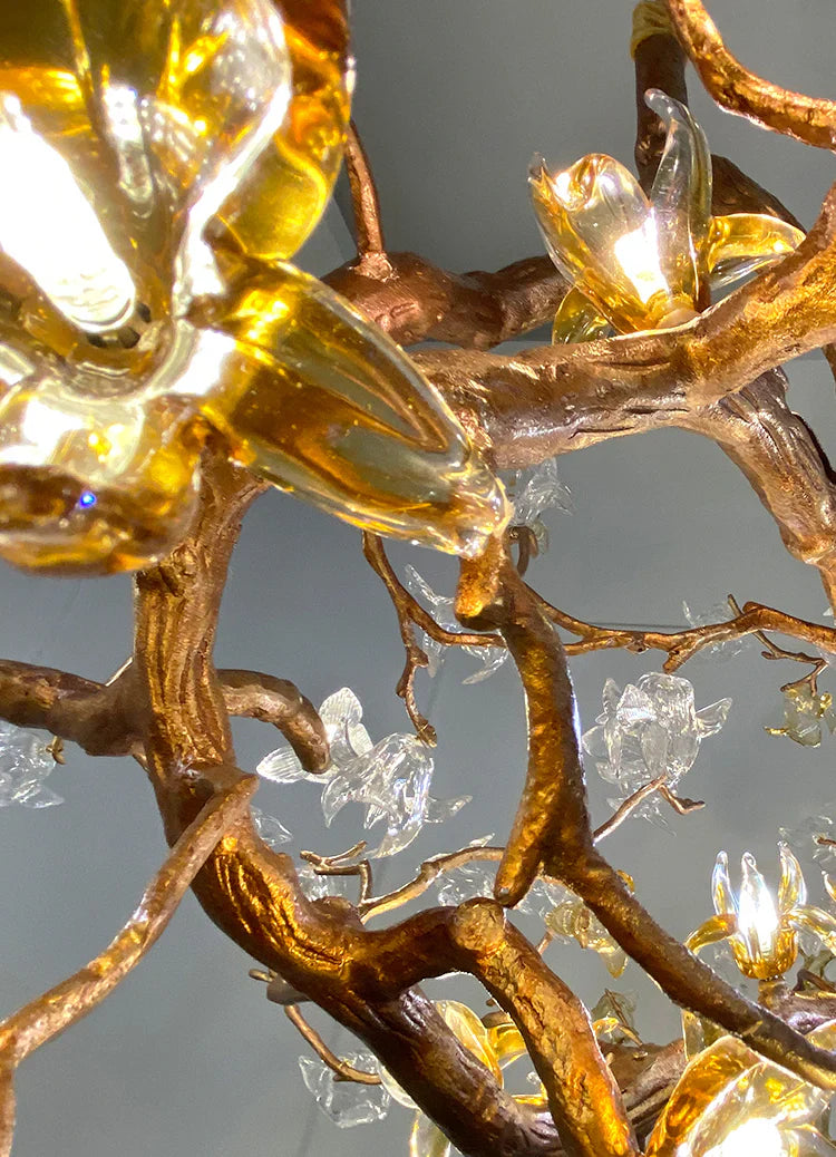 Flora Aosta Branch Glass Flower Chandelier
