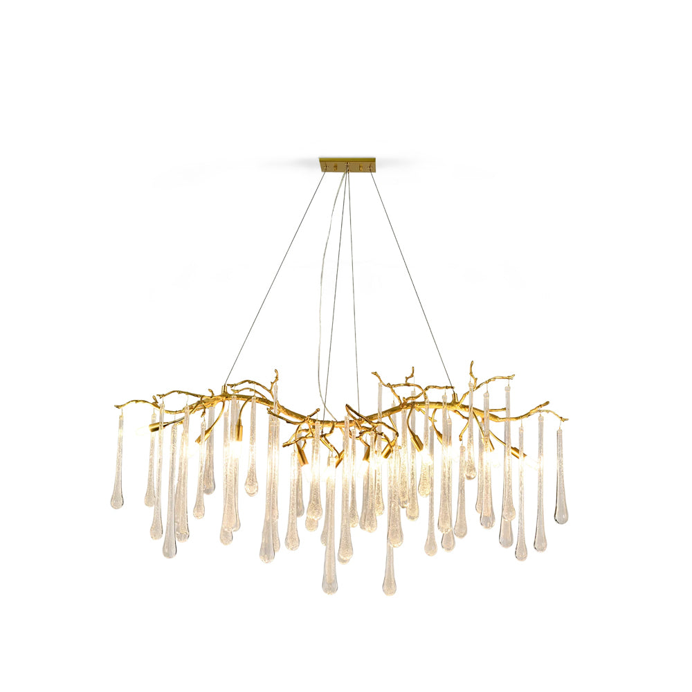 Aqua Makrama Chandeliers 33.5" 41" 49" 59" 71"L