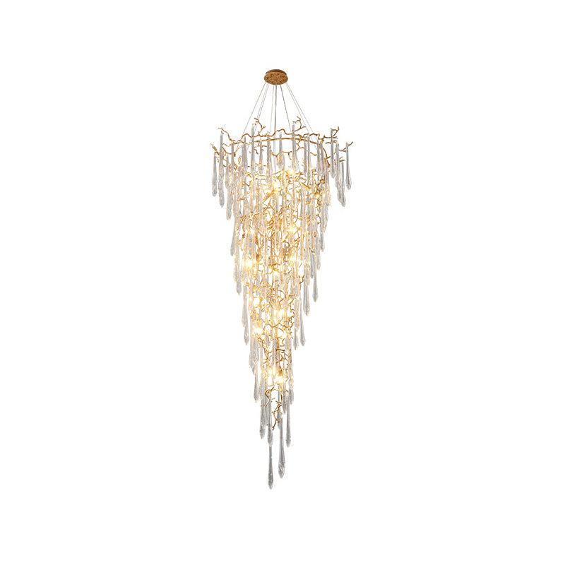 Aqua Parable Chandeliers 39.4" 31.5" 35.4" 39.4"D