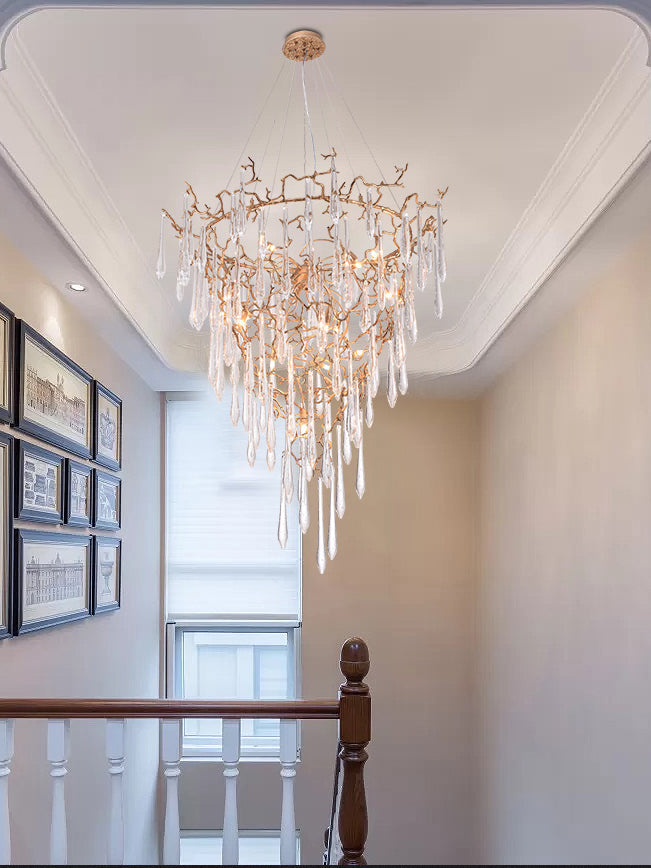 Aqua Parable Chandeliers 39.4" 31.5" 35.4" 39.4"D