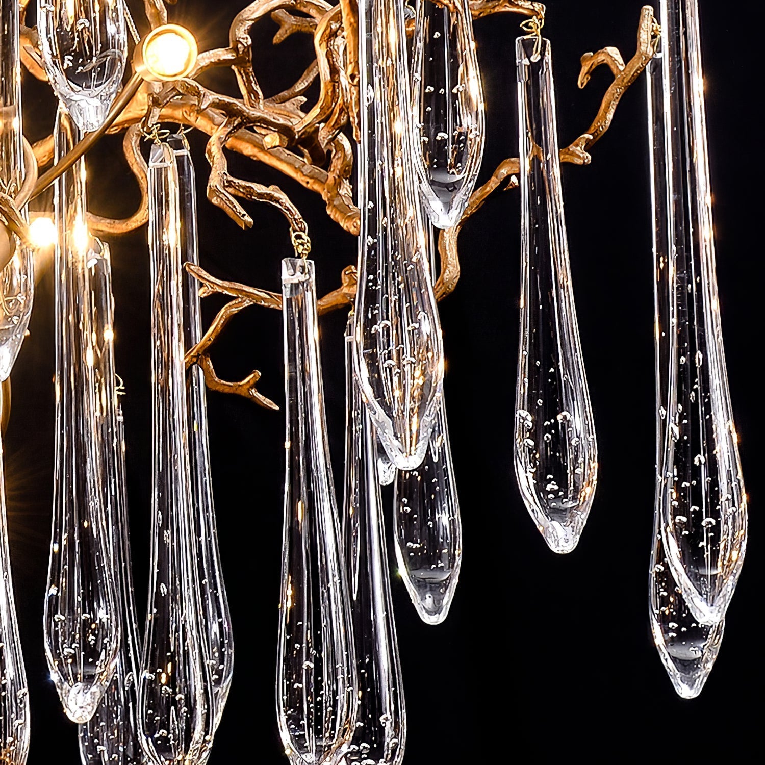 Aqua Parable Chandeliers 39.4" 31.5" 35.4" 39.4"D