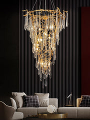 Aqua Parable Chandeliers 39.4" 31.5" 35.4" 39.4"D