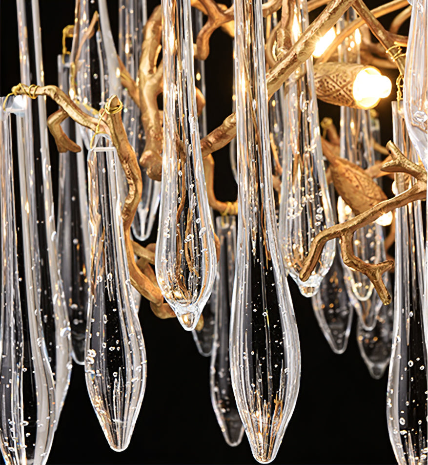 Aqua Parable Chandeliers 39.4" 31.5" 35.4" 39.4"D