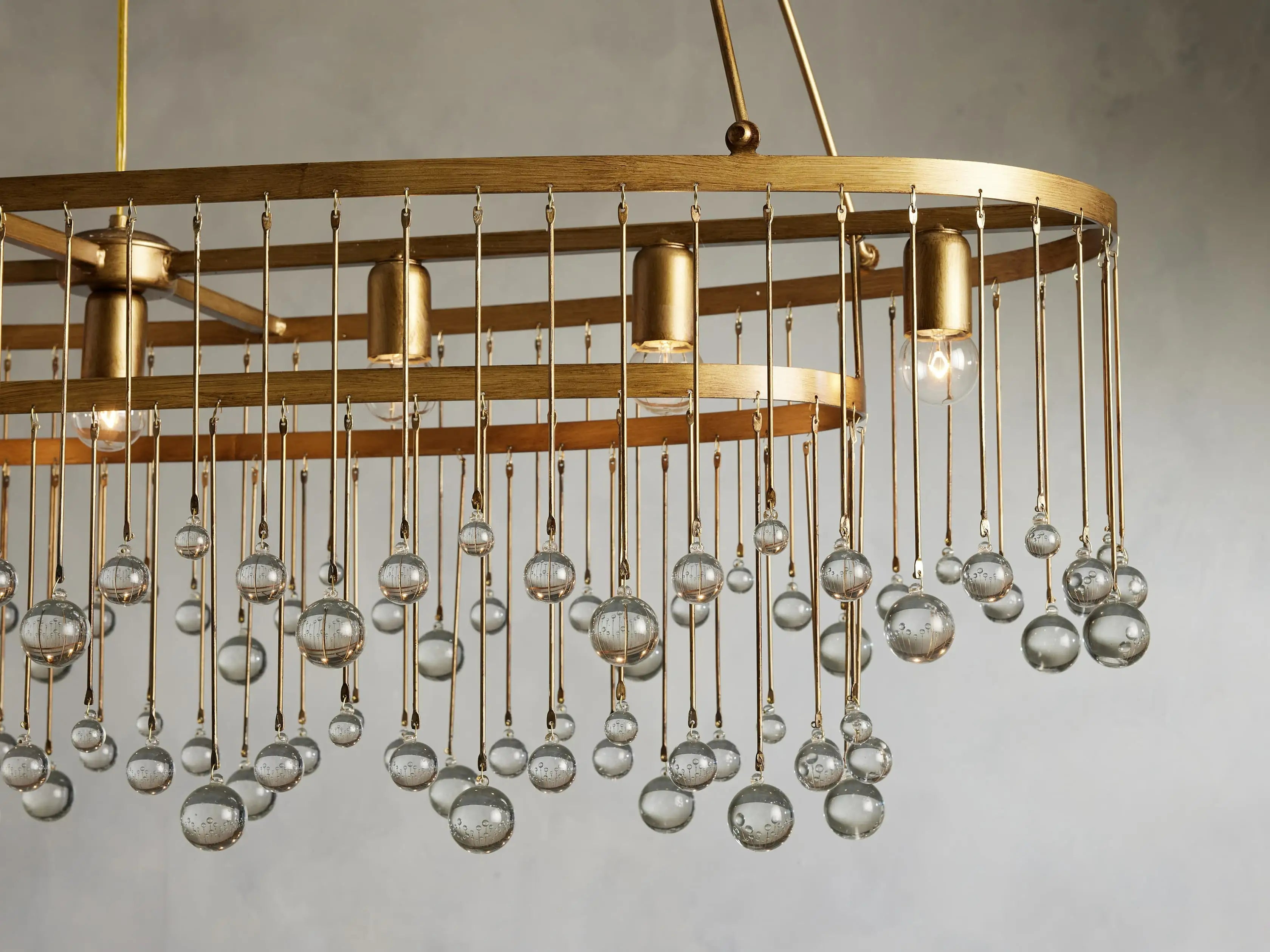 Crystal Ball Aubrey 7 Light Oval Chandelier